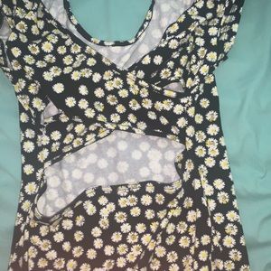 Open back sunflower dress